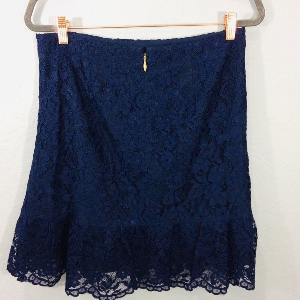 Draper James Tulip Lace Skirt NWT Navy Blue - Picture 6 of 10